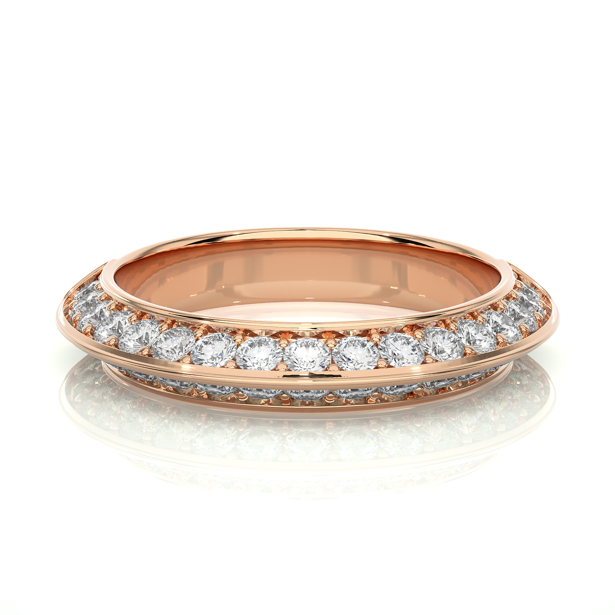 Two-Row Edge Diamond Band