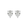 4 ct Pear studs - Basket setting