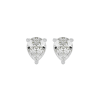 4 ct Pear studs - Basket setting