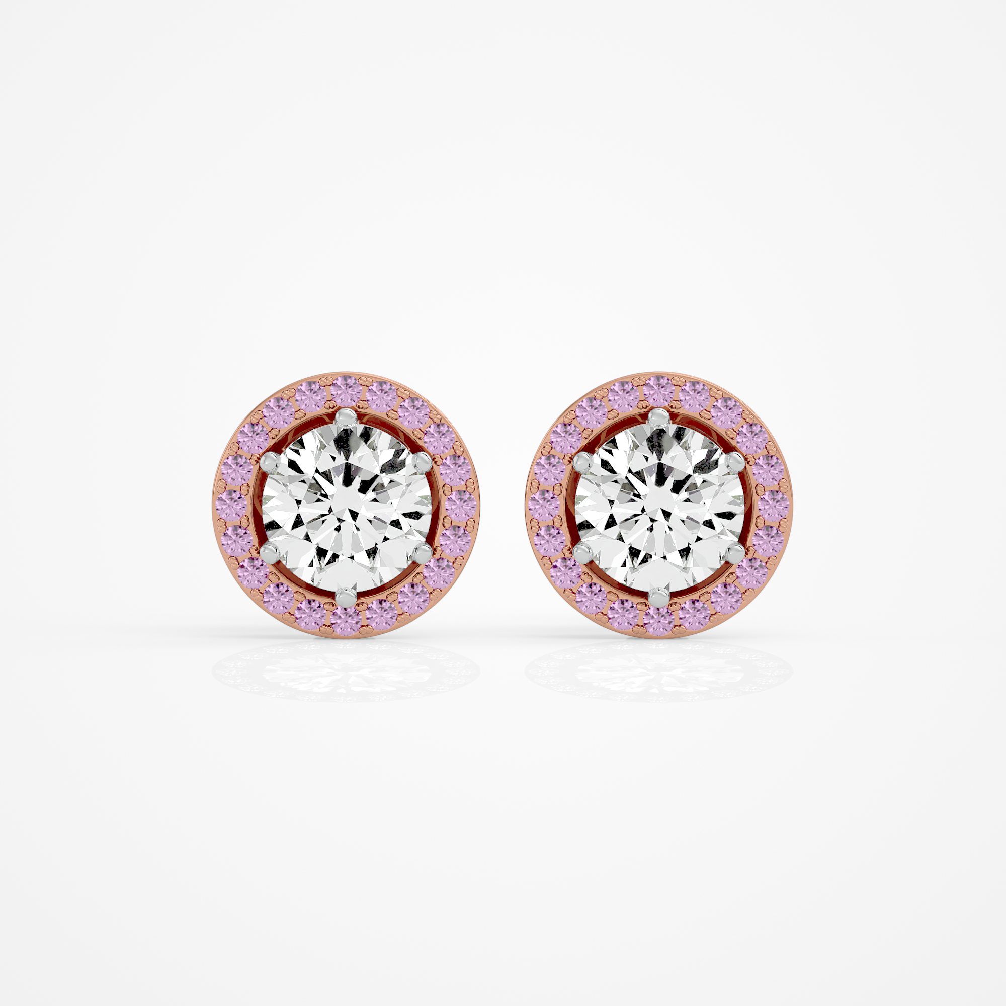 Amora Round Studs - 2.4 Round