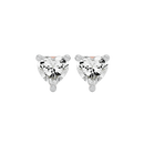 0.5 ct Heart studs - Basket setting