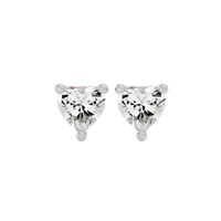 0.5 ct Heart studs - Basket setting