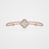 Mother of Pearl clover bracelet