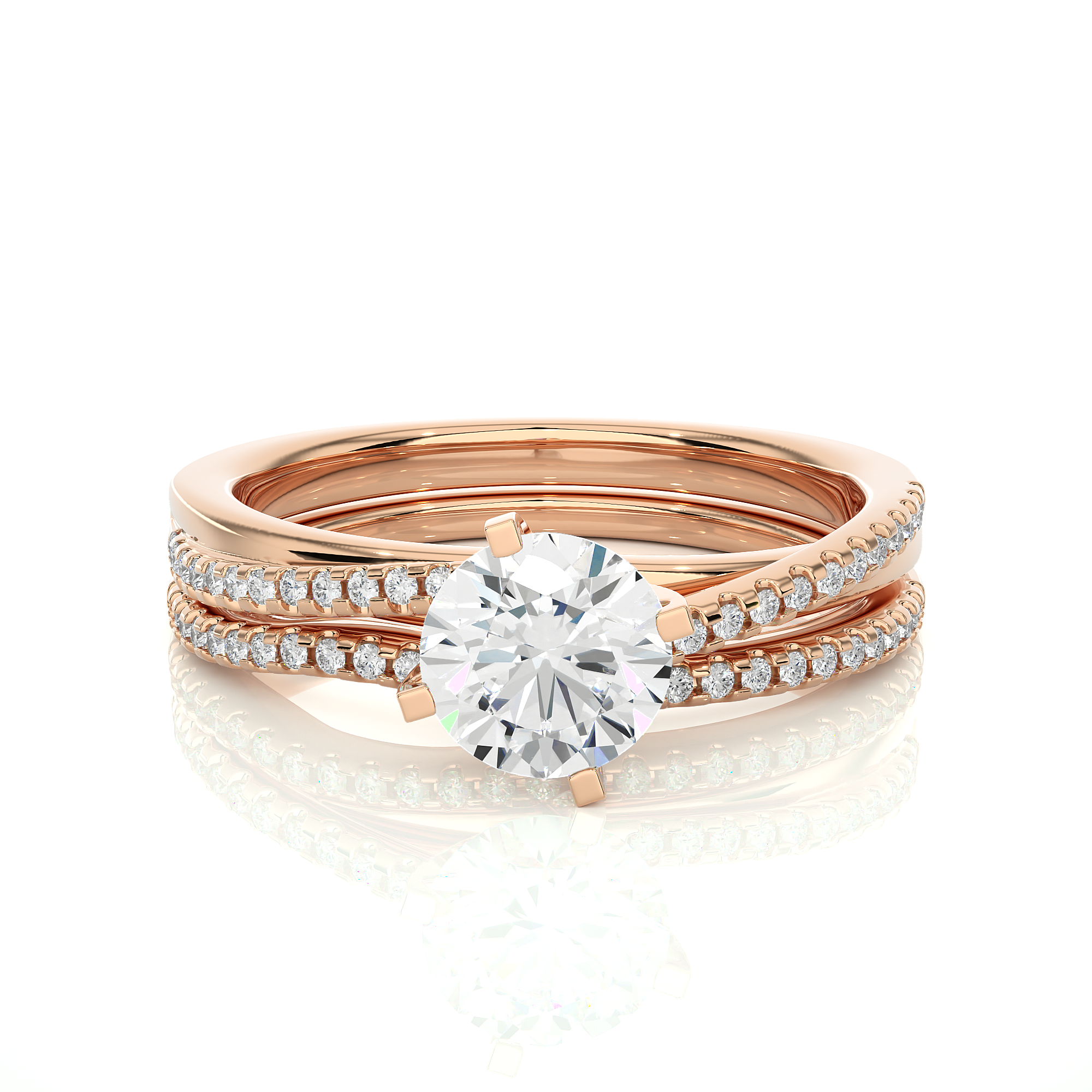 Linear Solitaire Ring - 0.5 ct round
