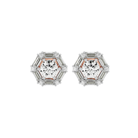 2 ct Infinite glow studs - Basket setting