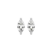0.5 ct Marquise studs - Basket Setting