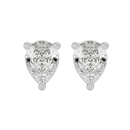 2 ct Pear Studs - Basket setting