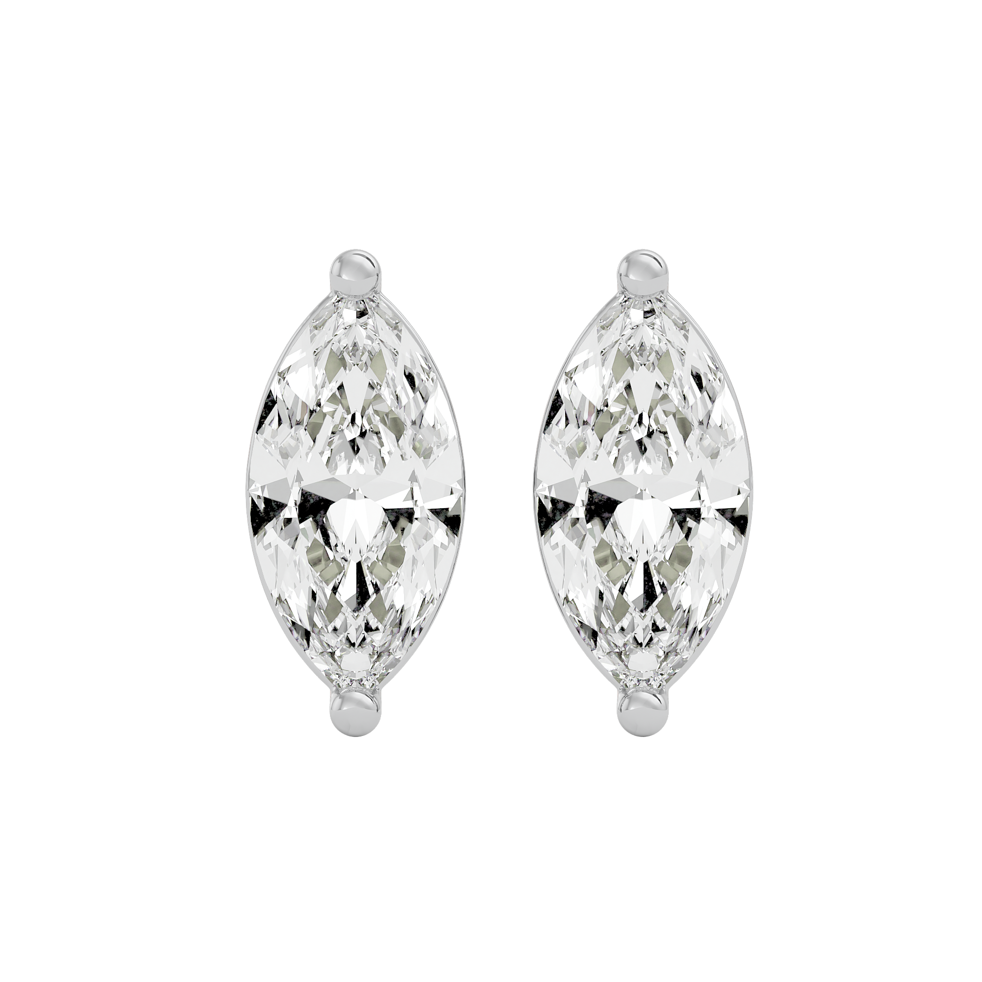 4 ct Marquise studs - Basket studs