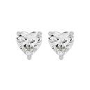1 ct Heart studs - Basket setting