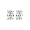 1 ct Oval studs - Basket setting