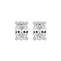 1 ct Oval studs - Basket setting