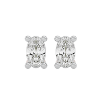 0.5 cts Oval studs - Basket Setting
