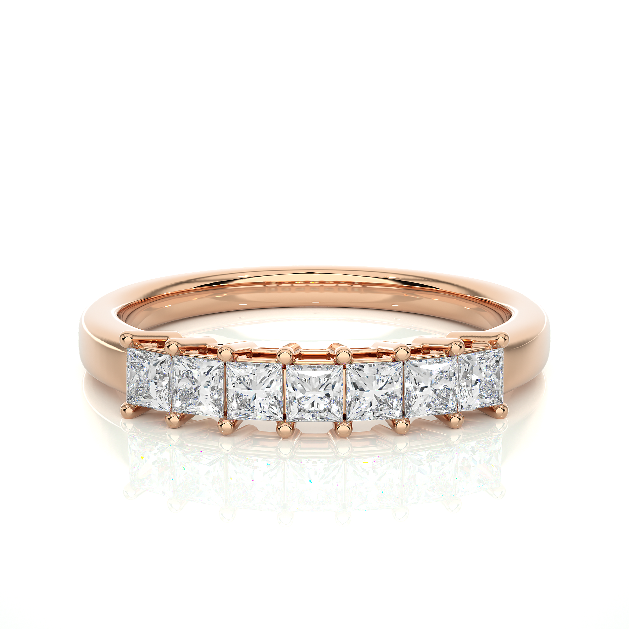 7 Princess-Cut Diamond Band