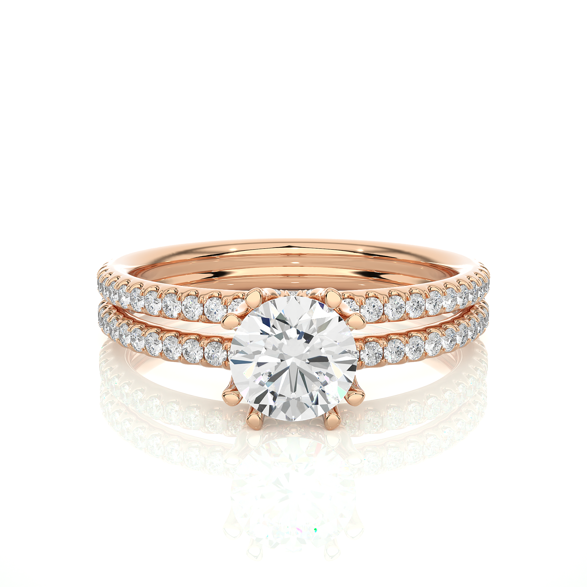 Aurora Twist Ring - 0.8 ct round