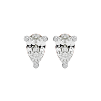 0.5 ct Pear studs - Basket setting