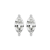 1 ct Marquise studs - Basket setting