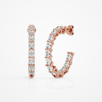 Oval eternity hoops