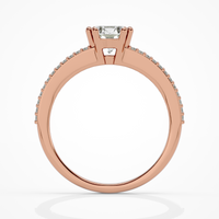 Round with baguettes - 1.5 ct round