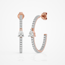 Pear Charm Hoops