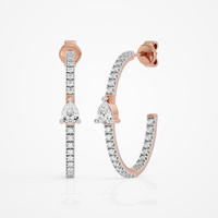 Pear Charm Hoops