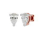 0.5 ct Pear studs - Basket setting