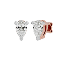 0.5 ct Pear studs - Basket setting