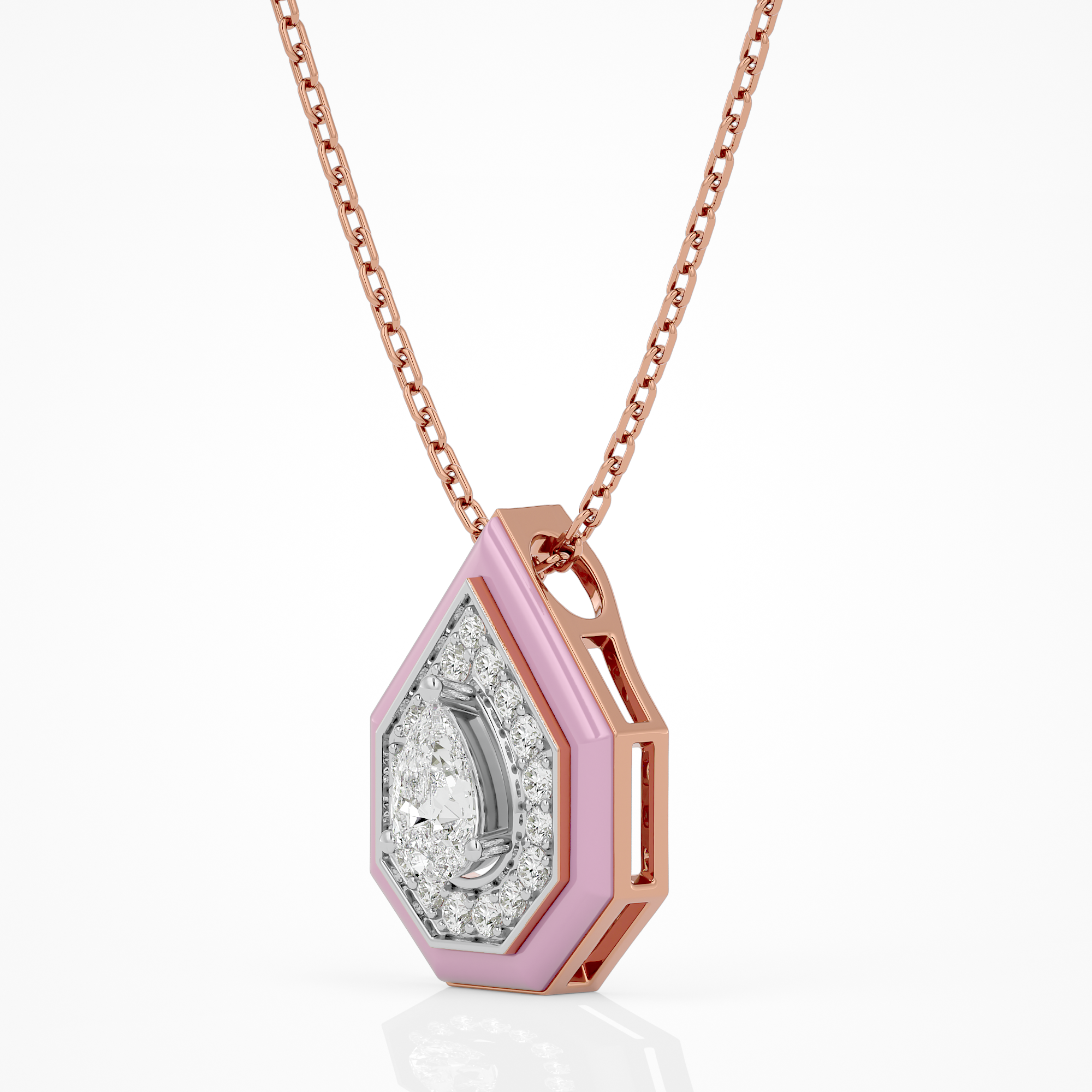 Pink Pear Pendant