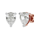 2 ct Pear Studs - Basket setting