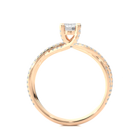 Twist Solitaire Ring - Princess 0.5ct