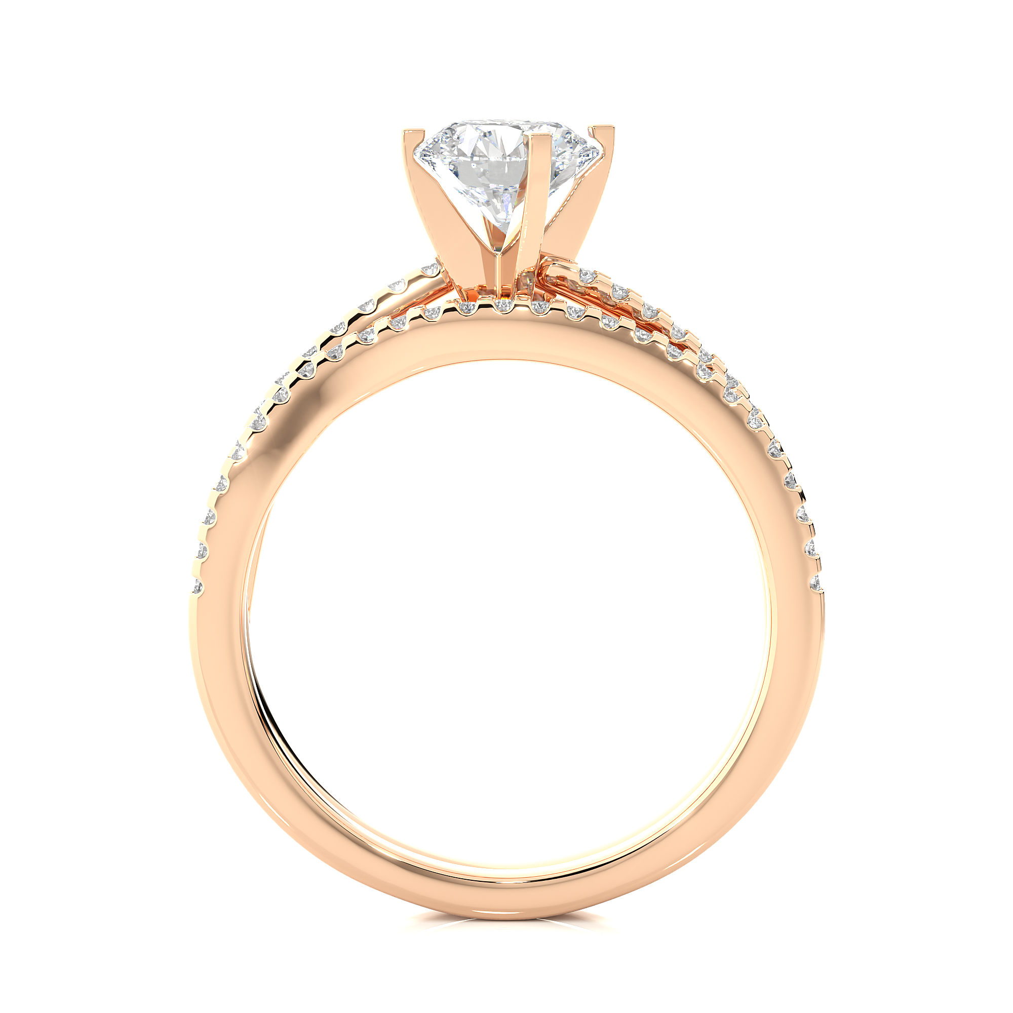 Linear Solitaire Ring - 0.5 ct round
