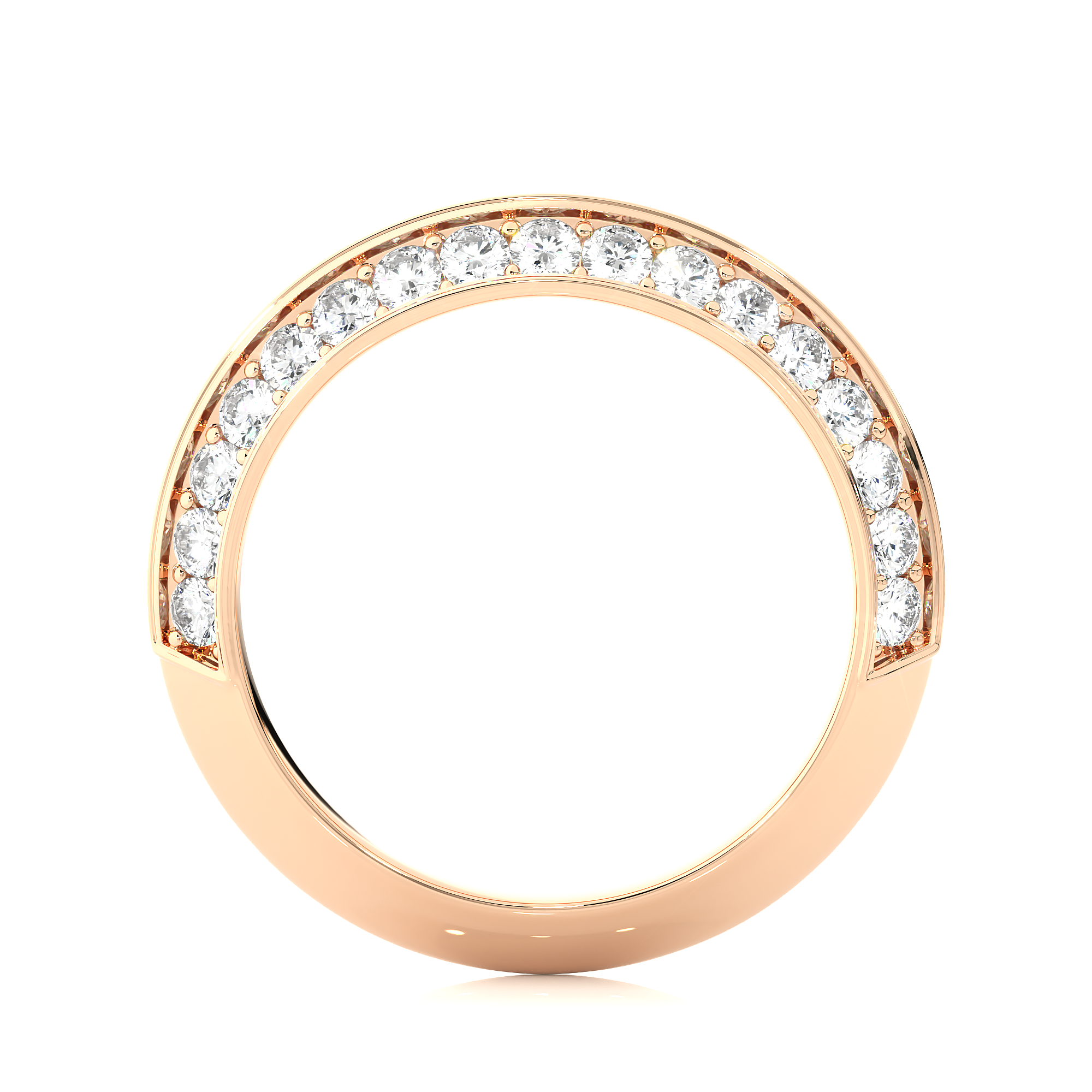 Two-Row Edge Diamond Band