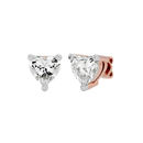 0.5 ct Heart studs - Basket setting