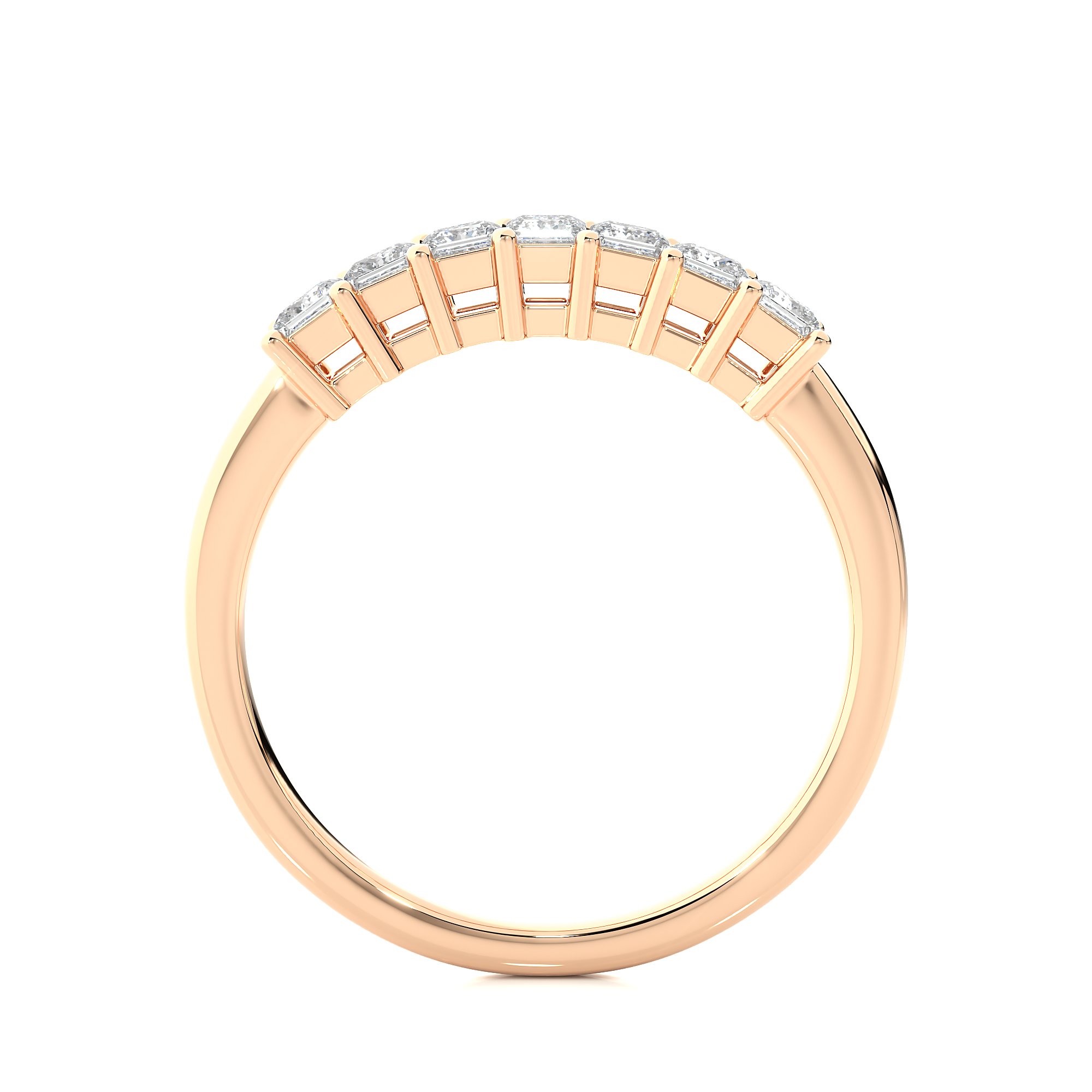 7 Princess-Cut Diamond Band