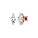 0.5 ct Marquise studs - Basket Setting