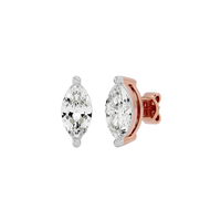 0.5 ct Marquise studs - Basket Setting