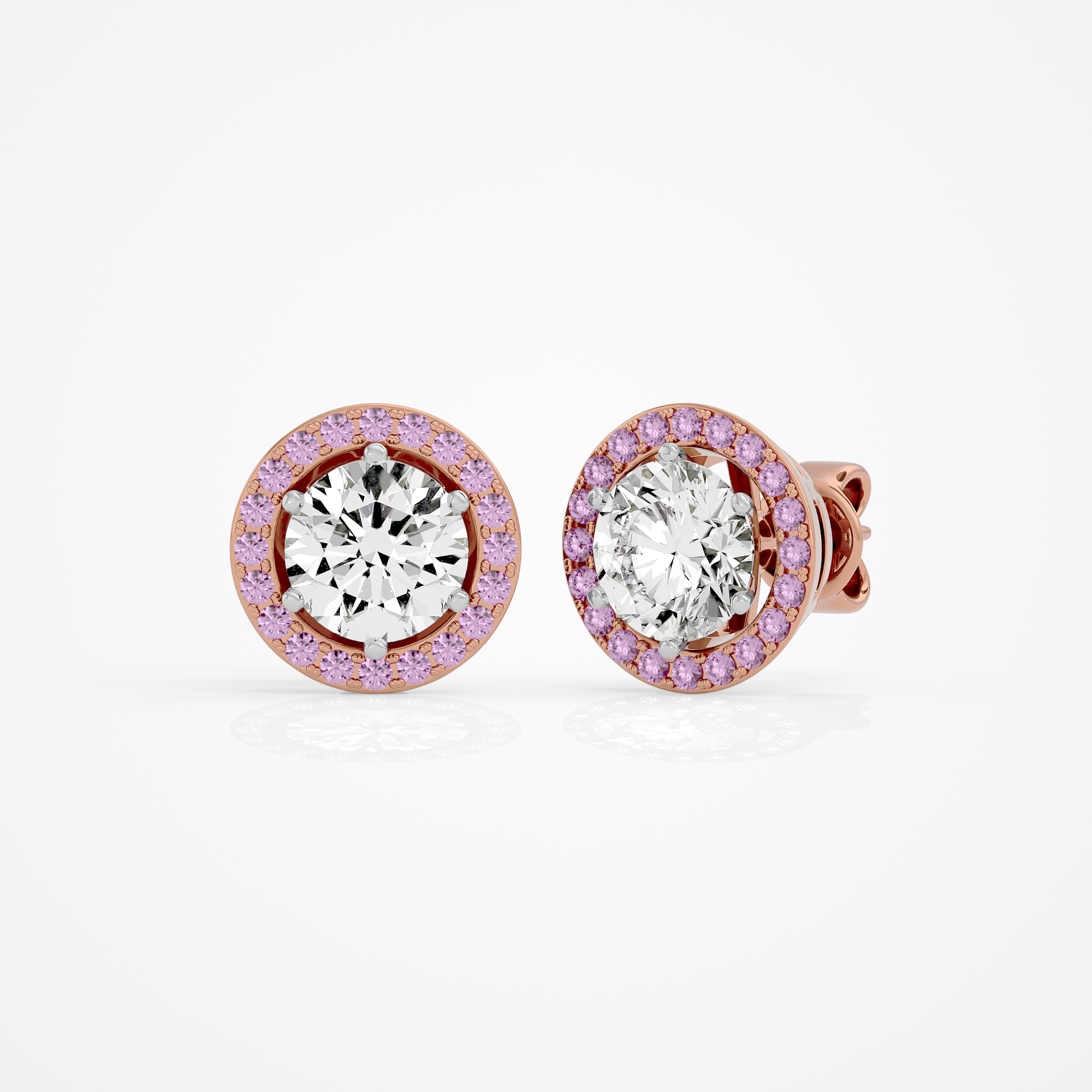 Amora Round Studs - 2.4 Round
