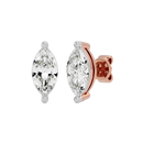 1 ct Marquise studs - Basket setting