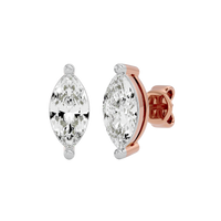 1 ct Marquise studs - Basket setting