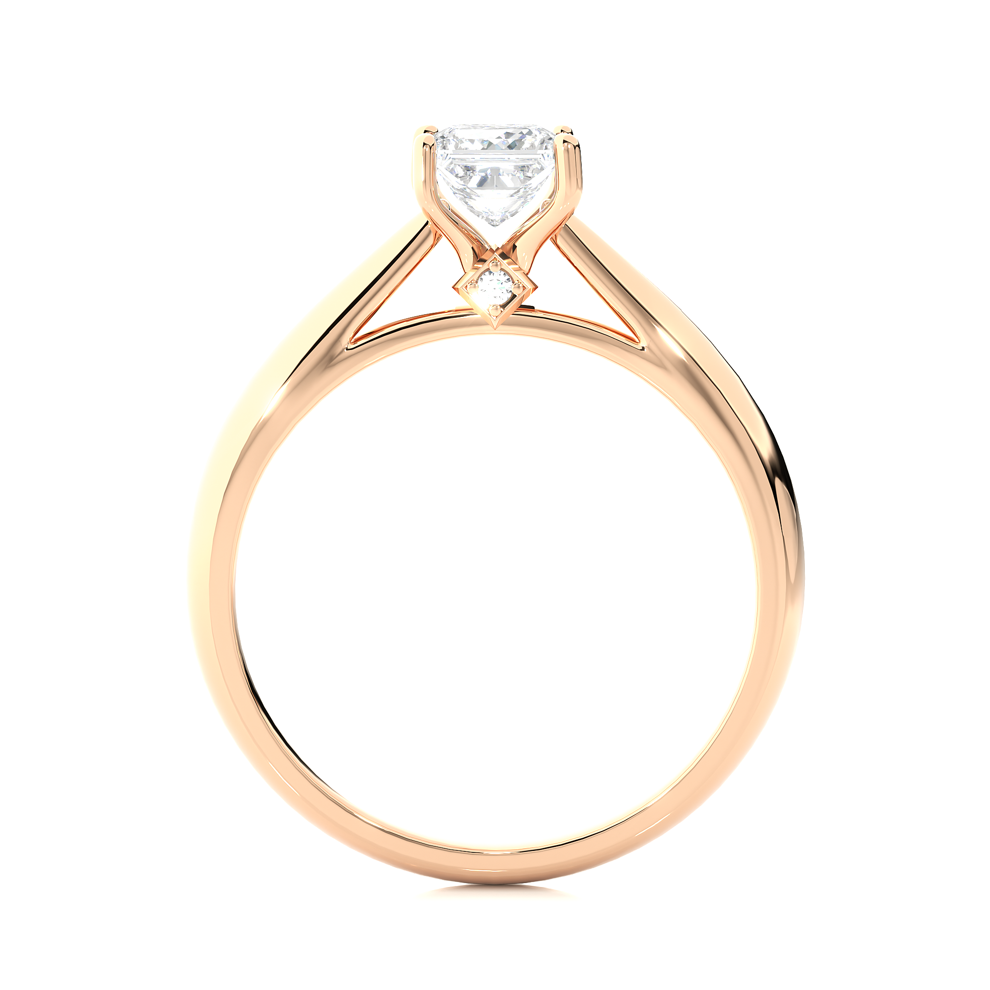 Lunara Ring - 0.8 ct princess