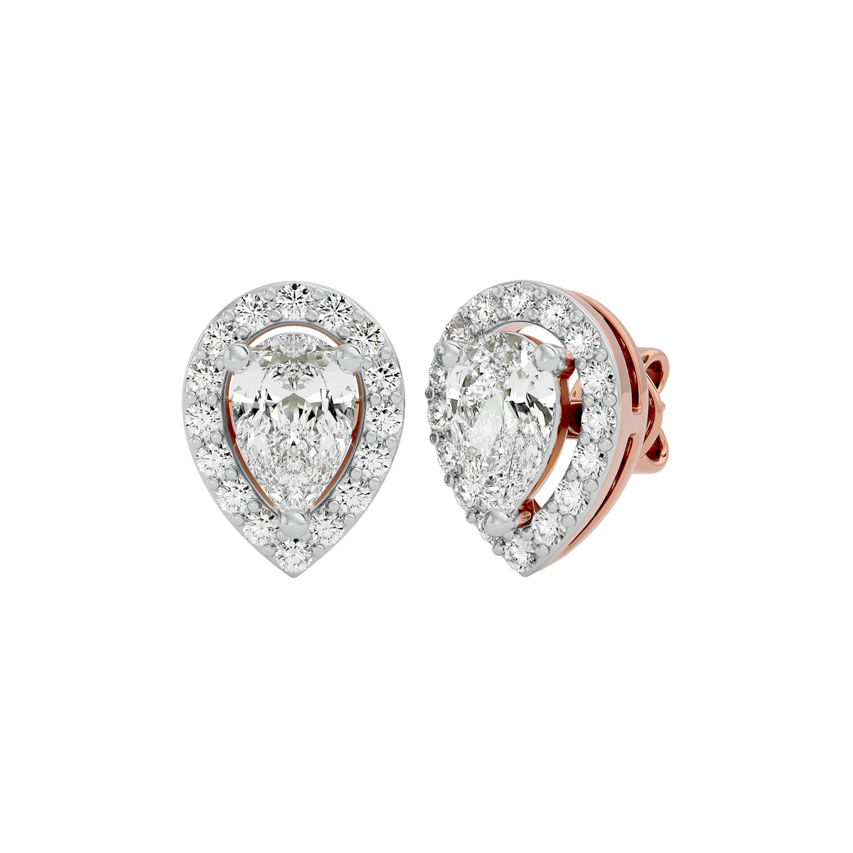 0.5ct each / Rose Gold / 9 kt