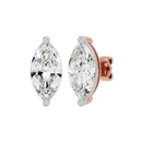 4 ct Marquise studs - Basket studs