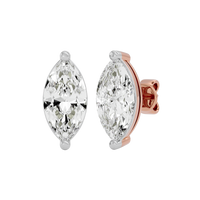 4 ct Marquise studs - Basket studs
