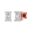 0.5 cts Oval studs - Basket Setting