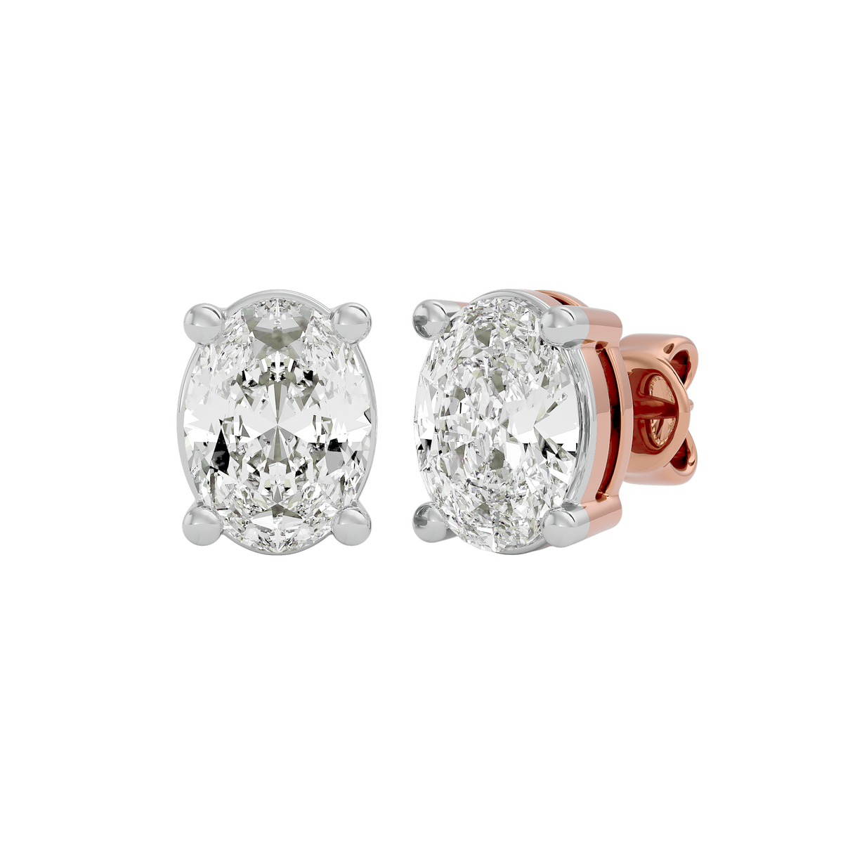 0.5ct each / Rose Gold / 9 kt