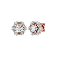 2 ct Infinite glow studs - Basket setting