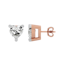 0.5 ct Heart studs - Basket setting