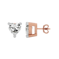 0.5 ct Heart studs - Basket setting