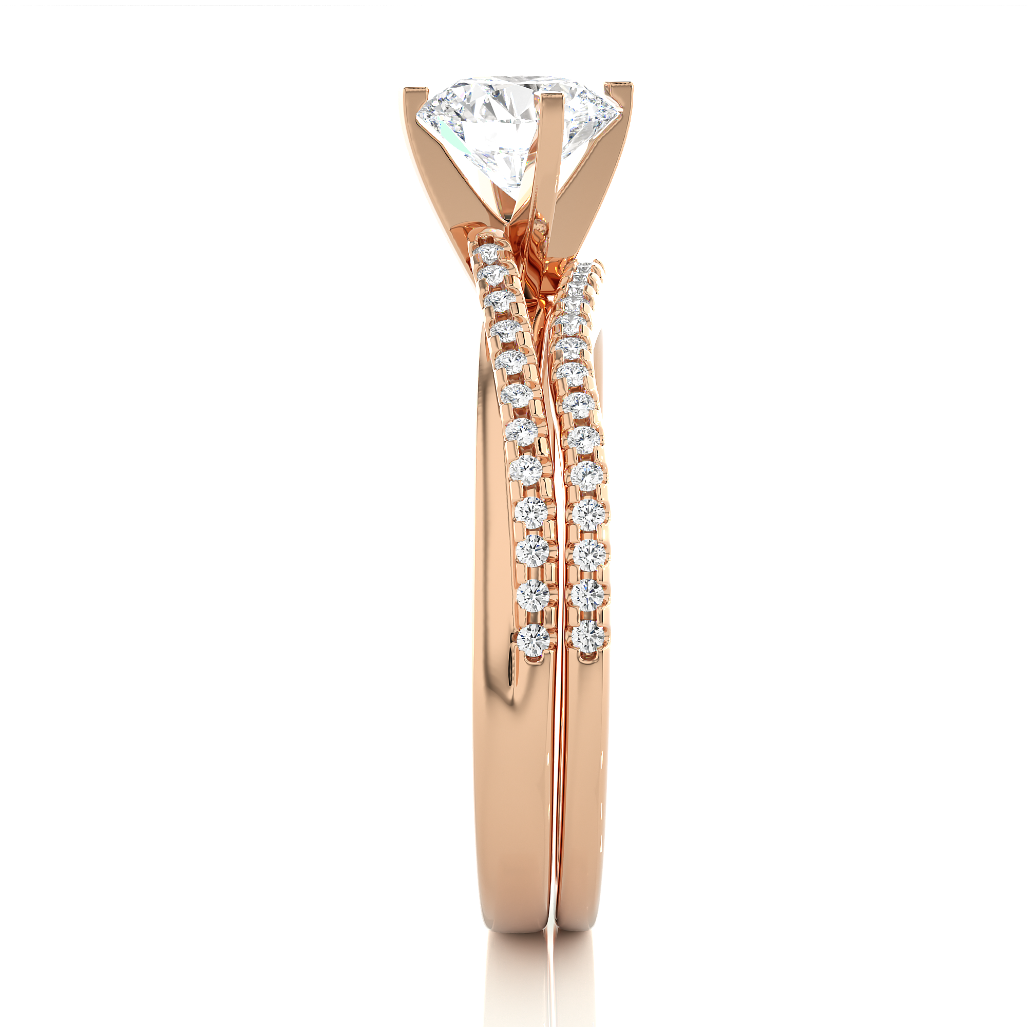 Linear Solitaire Ring - 0.5 ct round