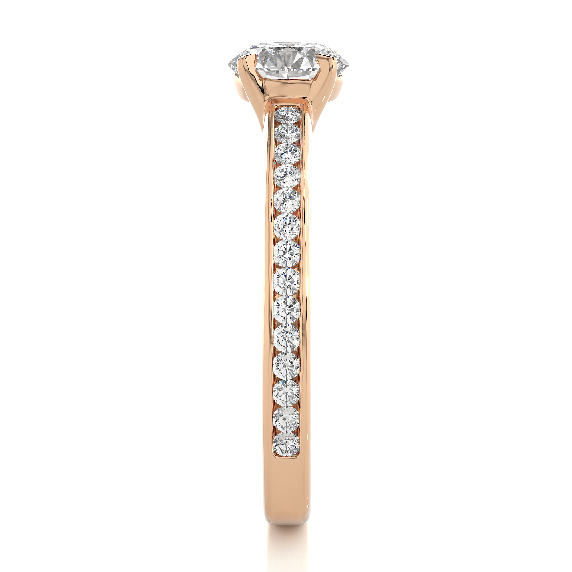 Aura Cascade Ring - 1 ct round