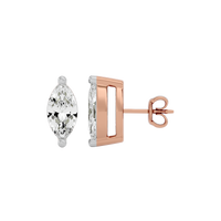 0.5 ct Marquise studs - Basket Setting